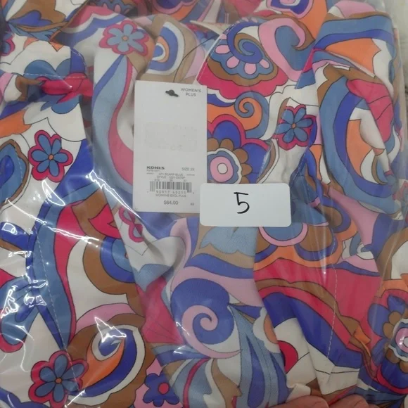 Intempo Women's midi wrap multicolor dress resort wear plus size 2X NWT - Picture 11 of 11